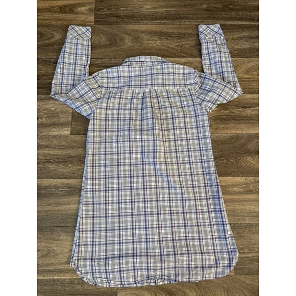 Victorias Secret Sleep Shirt Womens Size Medium Pink Lavender Plaid Nightgown PJ - Picture 6 of 9